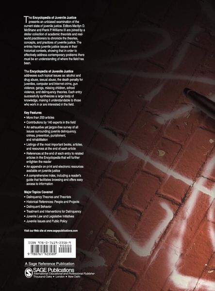 Produktbild: Encyclopedia of Juvenile Justice