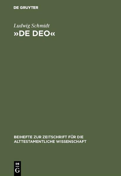 Produktbild: &raquo;De Deo&laquo;