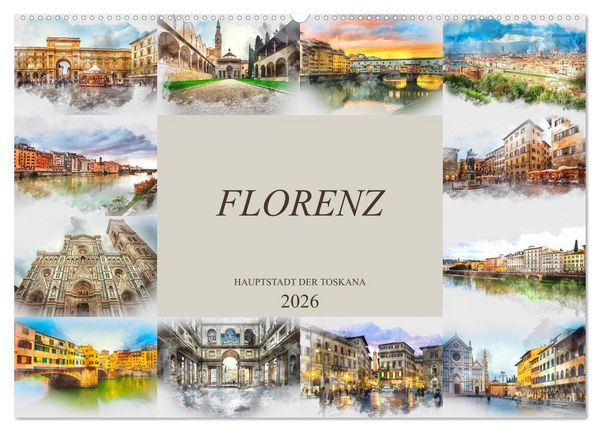 Produktbild: Florenz Hauptstadt der Toskana (Wandkalender 2026 DIN A2 quer), CALVENDO Monatskalender