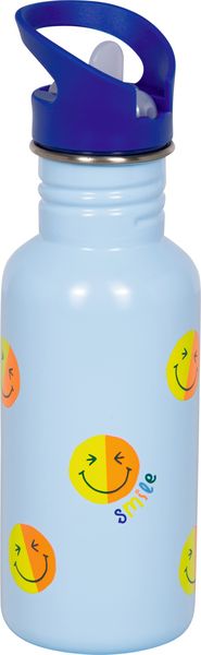 Produktbild: Edelstahlflasche Happy Face (ca. 0.5l) / Kleine Freunde
