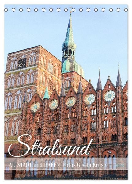 Produktbild: Stralsund - Altstadt und Hafen (Tischkalender 2026 DIN A5 hoch), CALVENDO Monatskalender