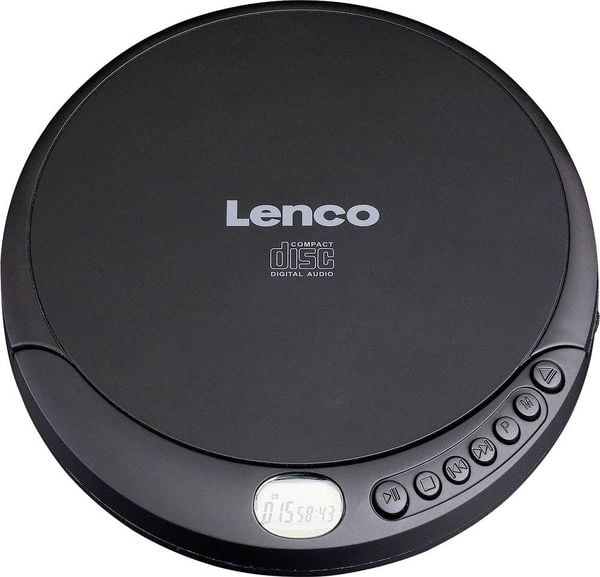 Lenco CD-010 Tragbarer CD-Player CD, CD-RW, CD-R Akku-Ladefunktion Schwarz