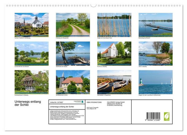 Produktbild: Unterwegs entlang der Schlei (hochwertiger Premium Wandkalender 2027 DIN A2 quer), Kunstdruck in Hochglanz