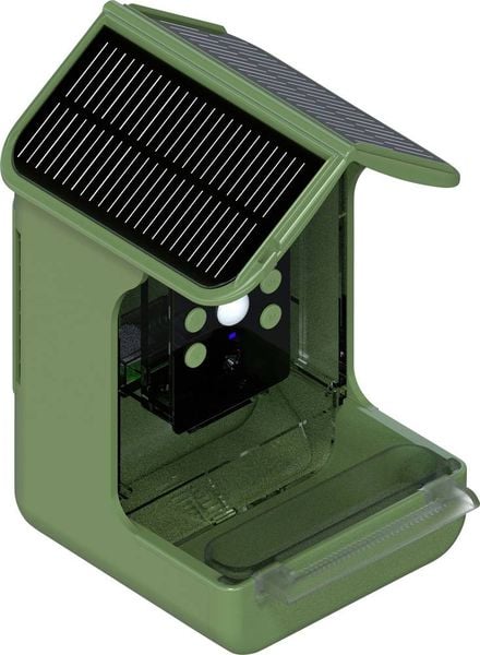 Braun Phototechnik Bird Cam 130 Solar Wildkamera mit Futterspender Grün