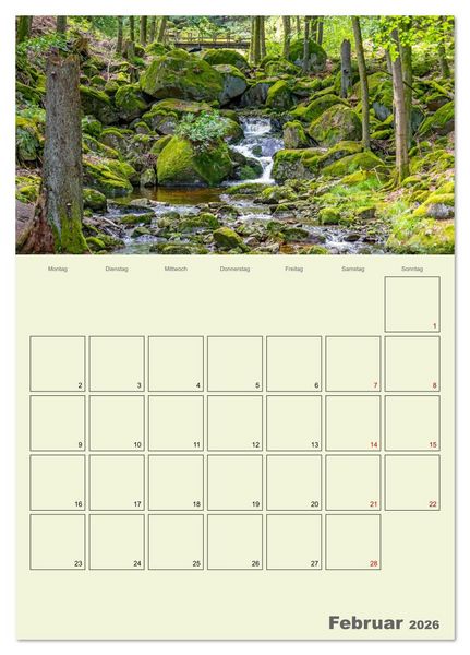Produktbild: Harzwanderung zu den Ilsef&auml;llen - Terminplaner (Tischkalender 2026 DIN A5 hoch), CALVENDO Monatskalender