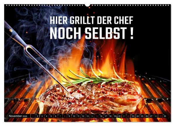 Produktbild: B wie BBQ Impressionen mit Spr&uuml;chen (Wandkalender 2026 DIN A2 quer), CALVENDO Monatskalender