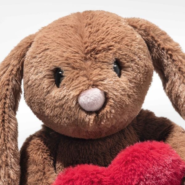 Produktbild: Steiff 081118 - Hoppie Hase Love, braun/rot, mit Herz, Pl&uuml;sch, 16 cm