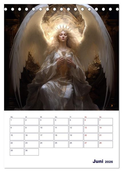 Produktbild: Die reine Sch&ouml;nheit der Engel (Tischkalender 2026 DIN A5 hoch), CALVENDO Monatskalender