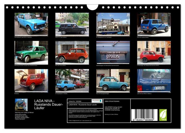 Produktbild: LADA NIVA - Russlands Dauer-L&auml;ufer (Wandkalender 2026 DIN A4 quer), CALVENDO Monatskalender