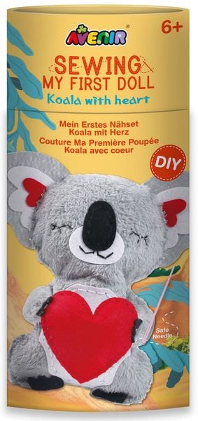 Avenir 6301618 - DIY Nähset, Sewing Koala, Bastelset für Kinder, Kreativ-Set, ab 6 Jahren