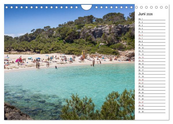 Produktbild: Mallorca - Str&auml;nde im S&uuml;dosten (Wandkalender 2026 DIN A4 quer), CALVENDO Monatskalender