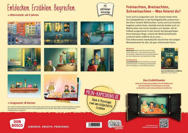 Produktbild: Ein Fest f&uuml;r alle. Schneinachten in der Nachtigallstra&szlig;e. Kamishibai Bildkartenset