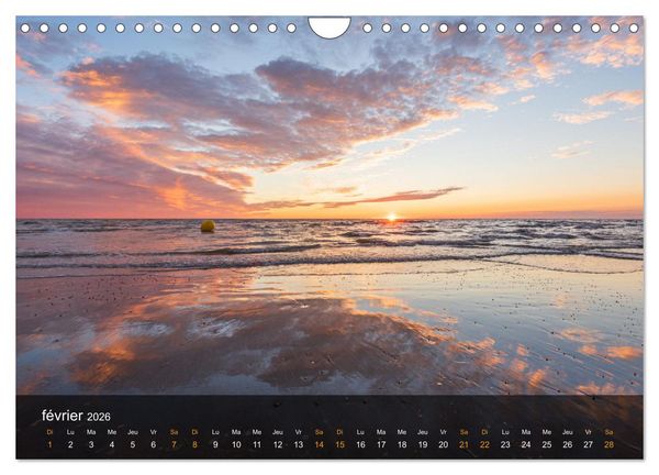 Produktbild: Baie de Somme Couchers de soleil (Calendrier mural 2026 DIN A4 vertical), CALVENDO calendrier mensuel