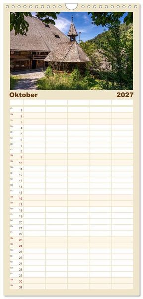 Produktbild: Familienplaner 2027 - Schwarzwald - Ferienregion Kinzigtal mit 5 Spalten (Wandkalender, 21 x 45 cm) CALVENDO