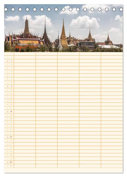Produktbild: EXOTISCHES S&Uuml;DOSTASIEN - Familienplaner 2026 (Tischkalender 2026 DIN A5 hoch), CALVENDO Monatskalender