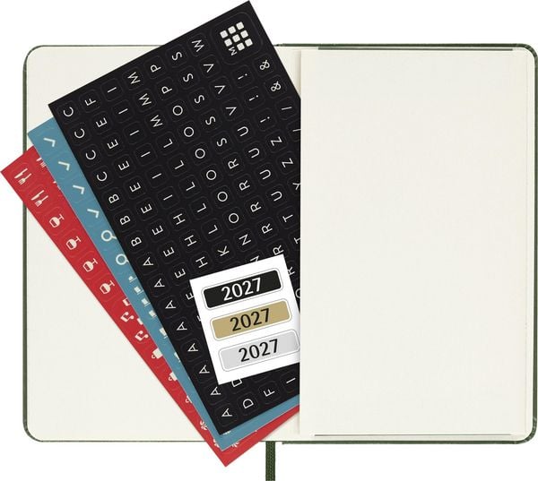 Produktbild: Moleskine 12 Monate Tageskalender 2027, Pocket/A6, 1 Tag = 1 Seite, Fester Einband, Myrtengr&uuml;n