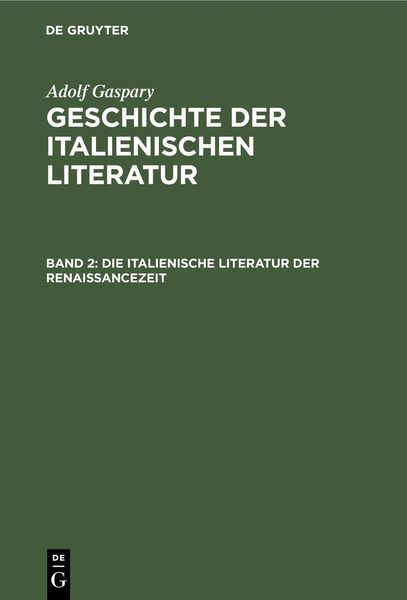 Produktbild: Die italienische Literatur der Renaissancezeit