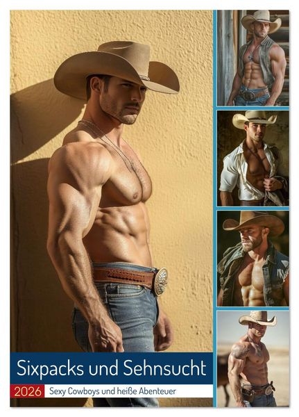 Sixpacks und Sehnsucht (Tischkalender 2026 DIN A5 hoch), CALVENDO Monatskalender