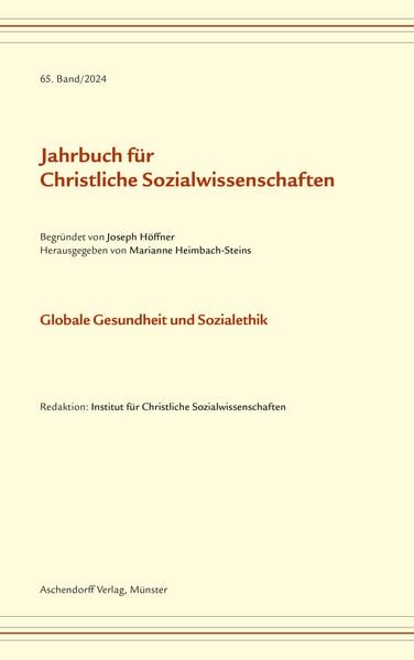 Produktbild: Jahrbuch f&uuml;r Christliche Sozialwissenschaften, 65. Band/2024