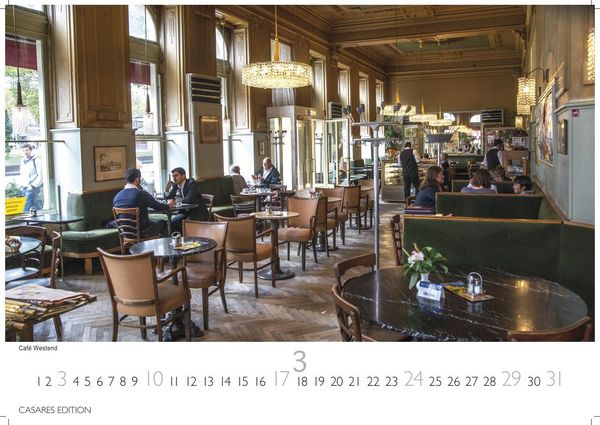Produktbild: Wiener Caf&eacute;haus Kultur Kalender 2027 &ndash; Wandkalender | Fotokalender| &Ouml;sterreich Kalender | Alpenl&auml;nder 24x35cm | Historische & Kulturelle Kaffeehaus Motive | . & Geschenkidee
