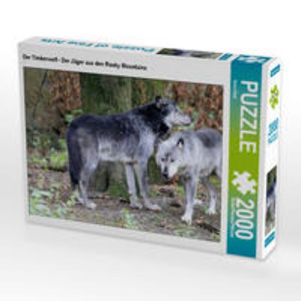 CALVENDO Puzzle Der Timberwolf - Der Jäger aus den Rocky Mountains 2000 Teile Lege-Größe 90 x 67 cm Foto-Puzzle Bild von Arno Klatt