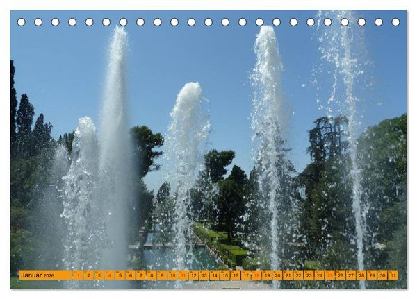 Produktbild: Die h&auml;ngenden G&auml;rten von Tivoli - Die Villa d'Este (Tischkalender 2026 DIN A5 quer), CALVENDO Monatskalender