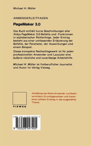 Produktbild: Anwenderleitfaden PageMaker
