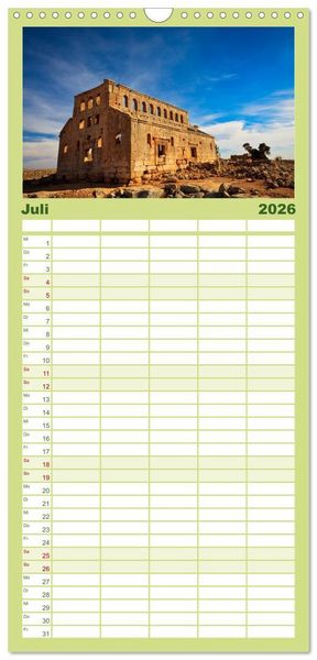 Produktbild: Familienplaner 2026 - Syrien - Erinnerungen mit 5 Spalten (Wandkalender, 21 x 45 cm) CALVENDO