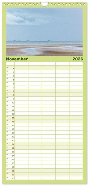 Produktbild: Familienplaner 2026 - Pellworm - Das Inselparadies mit 5 Spalten (Wandkalender, 21 x 45 cm) CALVENDO