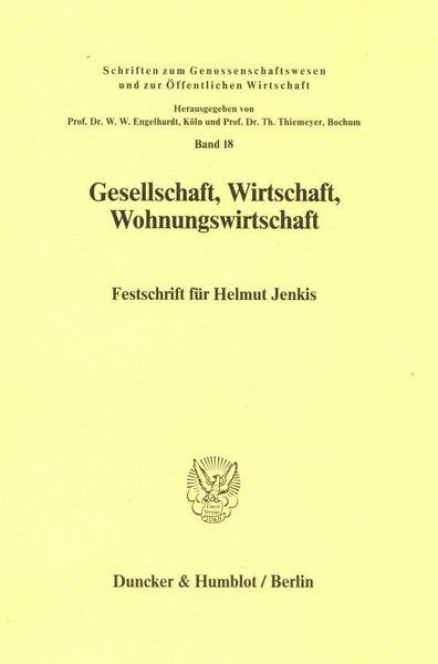 Produktbild: Gesellschaft, Wirtschaft, Wohnungswirtschaft.