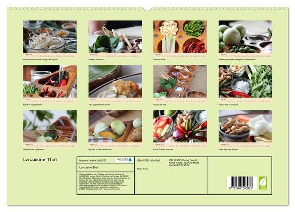 Produktbild: La cuisine Tha&iuml; (Calendrier mural 2026 DIN A2 vertical) calendrier de bureau