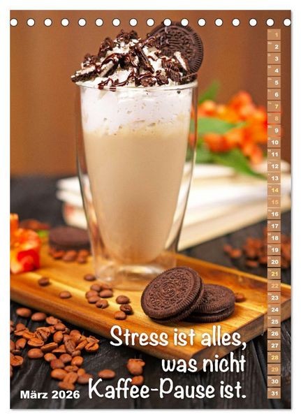 Produktbild: Kaffeestunde: Die Welt der Baristas (Tischkalender 2026 DIN A5 hoch), CALVENDO Monatskalender