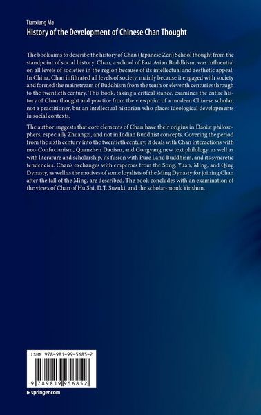 Produktbild: History of the Development of Chinese Chan Thought