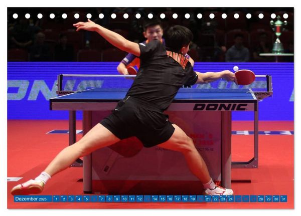 Produktbild: Tischtennis - Der am schnellsten gespielte Sport der Welt (Tischkalender 2026 DIN A5 quer), CALVENDO Monatskalender
