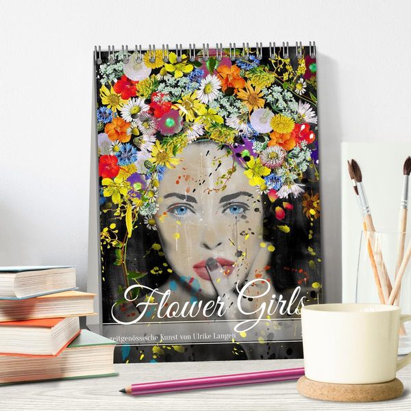 Produktbild: FLOWER GIRLS (Tischkalender 2026 DIN A5 hoch), CALVENDO Monatskalender