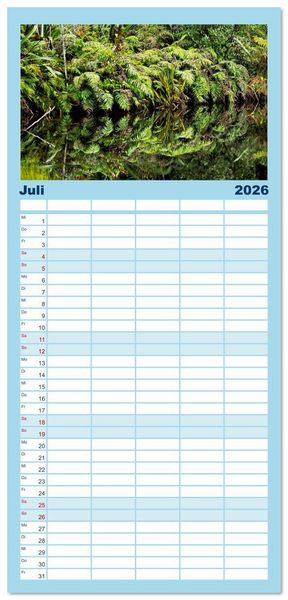 Produktbild: Familienplaner 2026 - Wasserzauber mit 5 Spalten (Wandkalender, 21 x 45 cm) CALVENDO