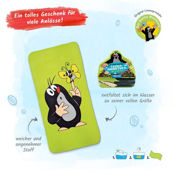 Produktbild: Tr&ouml;tsch Der kleine Maulwurf Zauberhandtuch 30 x 60 cm