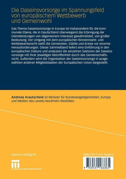 Produktbild: Die Daseinsvorsorge im Spannungsfeld von europ&auml;ischem Wettbewerb und Gemeinwohl