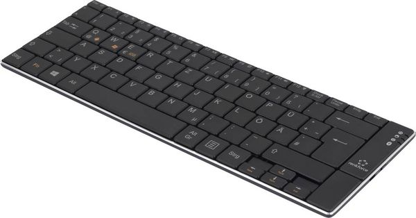 Renkforce RF-DS-SLIMBT Bluetooth® Tastatur Deutsch, QWERTZ Schwarz Wiederaufladbar