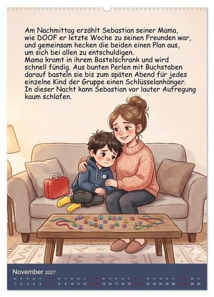Produktbild: Sebastian - der nicht teilen wollte (hochwertiger Premium Wandkalender 2027 DIN A2 hoch), Kunstdruck in Hochglanz