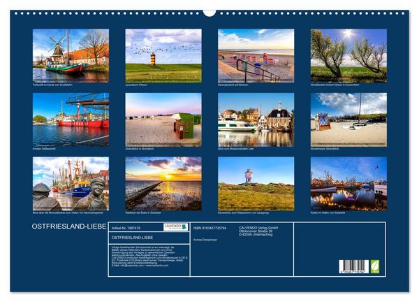 Produktbild: OSTFRIESLAND-LIEBE (Wandkalender 2026 DIN A2 quer), CALVENDO Monatskalender