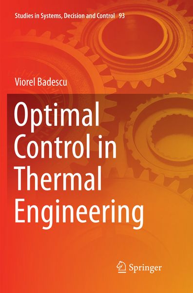 Produktbild: Optimal Control in Thermal Engineering