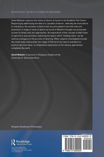 Produktbild: The Philosophy of Desire in the Buddhist Pali Canon