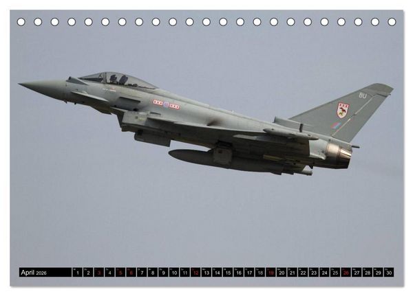 Produktbild: Augenblicke in der Luft: Eurofighter Typhoon (Tischkalender 2026 DIN A5 quer), CALVENDO Monatskalender