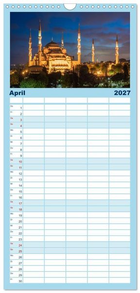 Produktbild: Familienplaner 2027 - Istanbul - Stadt am Bosporus mit 5 Spalten (Wandkalender, 21 x 45 cm) CALVENDO