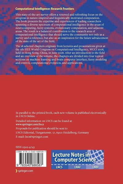 Produktbild: Computational Intelligence: Research Frontiers