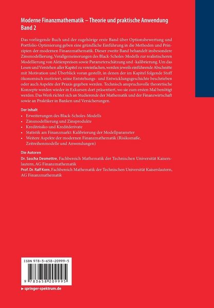 Produktbild: Moderne Finanzmathematik &ndash; Theorie und praktische Anwendung Band 2