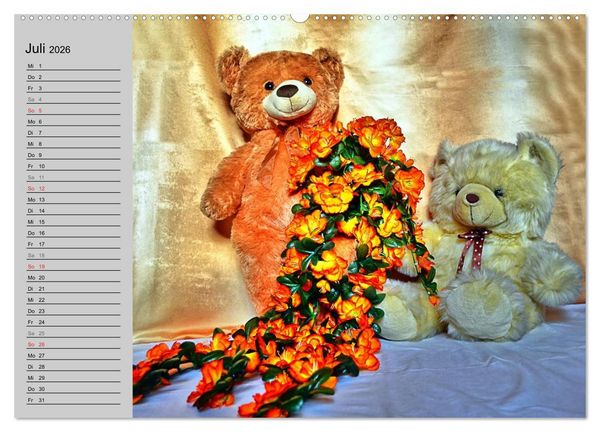 Produktbild: TEDDYB&Auml;R, OH TEDDYB&Auml;R... (hochwertiger Premium Wandkalender 2026 DIN A2 quer), Kunstdruck in Hochglanz