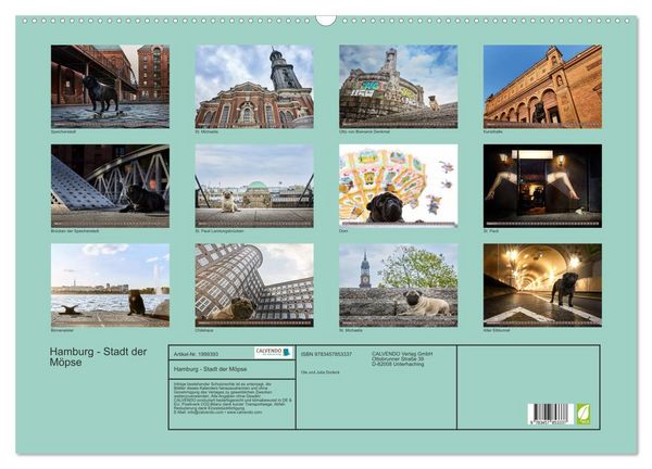 Produktbild: Hamburg - Stadt der M&ouml;pse (Wandkalender 2026 DIN A2 quer), CALVENDO Monatskalender