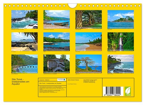 Produktbild: S&atilde;o Tom&eacute; - Inselparadies am &Auml;quator (Wandkalender 2026 DIN A4 quer), CALVENDO Monatskalender